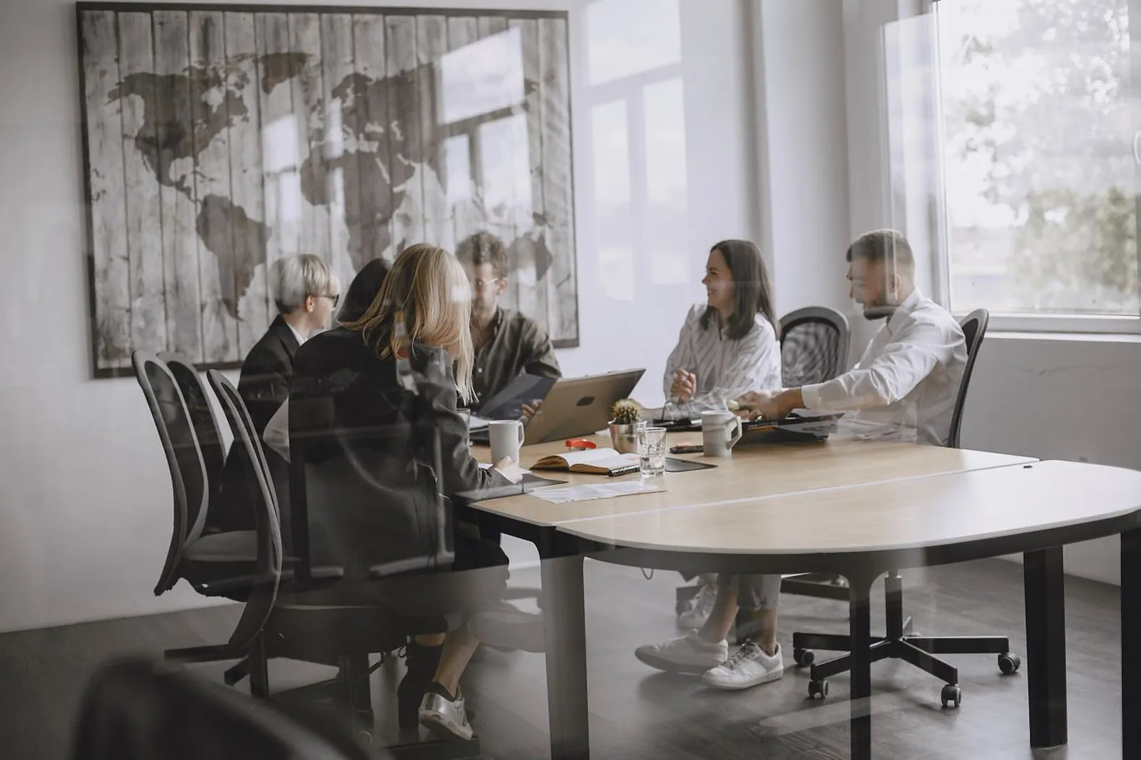 A planning session around a conference table